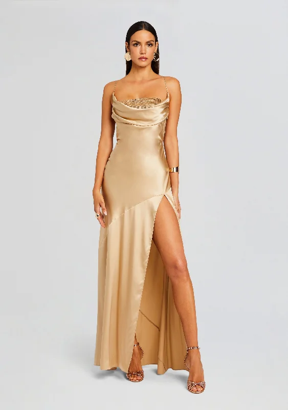 Emery Embellished Silk Dress