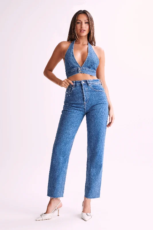 Tina Mom Jean - 70'S Blue