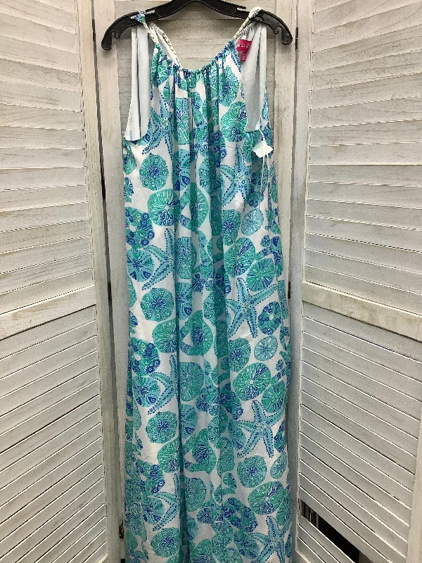 Blue & Green Dress Casual Maxi Lilly Pulitzer, Size 2x