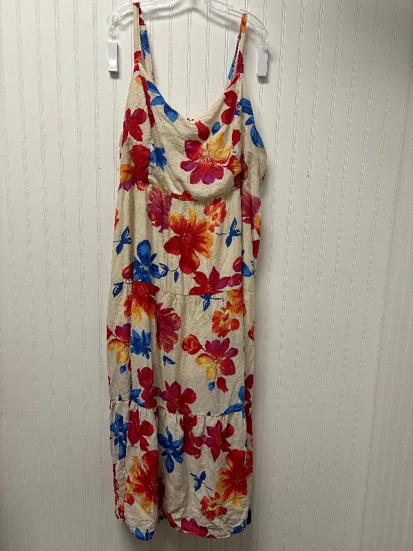 Cream Dress Casual Maxi Skies Are Blue, Size 3x