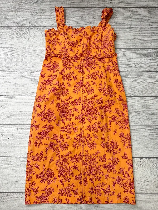 Dress Casual Maxi By Anthropologie In Orange, Size: Xl