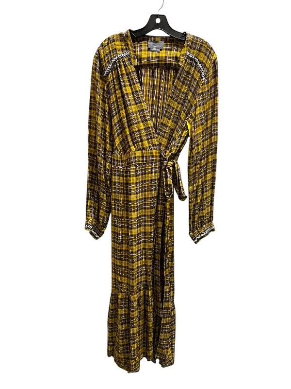 Dress Casual Maxi By Anthropologie In Yellow, Size: L