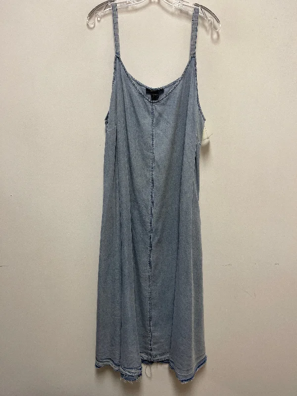 Dress Casual Maxi By Ashley Stewart In Blue Denim, Size: 1x