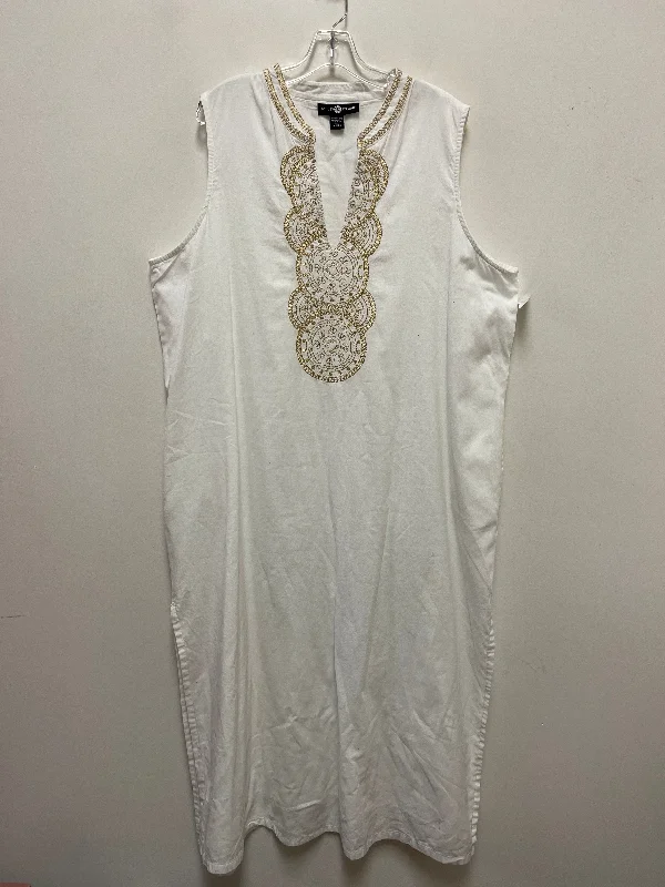 Dress Casual Maxi By Ashley Stewart In White, Size: 3x