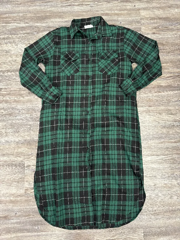 Dress Casual Maxi By Blu Ivy In Plaid Pattern, Size: S