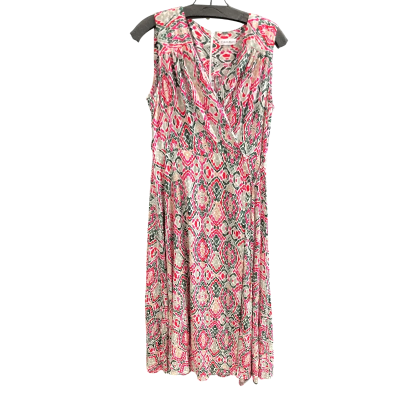 Dress Casual Maxi By Calvin Klein In Floral Print, Size: 12