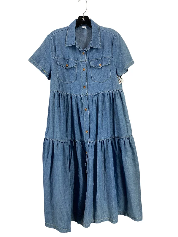 Dress Casual Maxi By Clothes Mentor In Blue Denim, Size: M