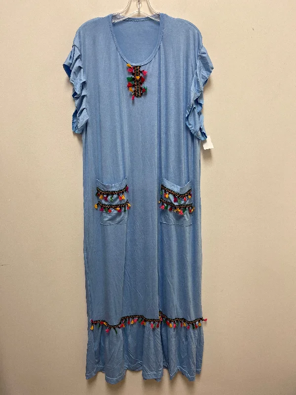 Dress Casual Maxi By Clothes Mentor In Blue, Size: 2x