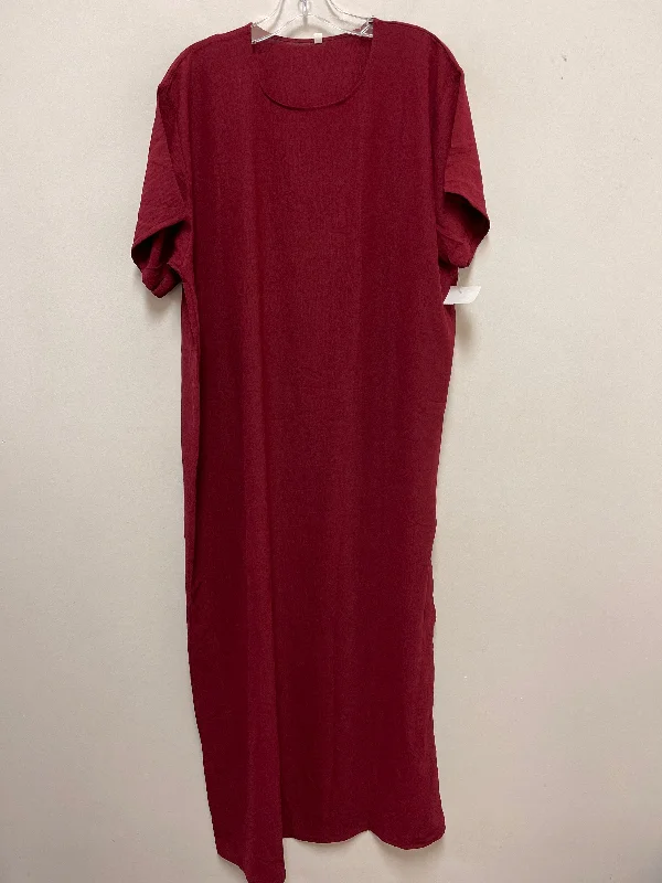 Dress Casual Maxi By Clothes Mentor In Red, Size: 3x