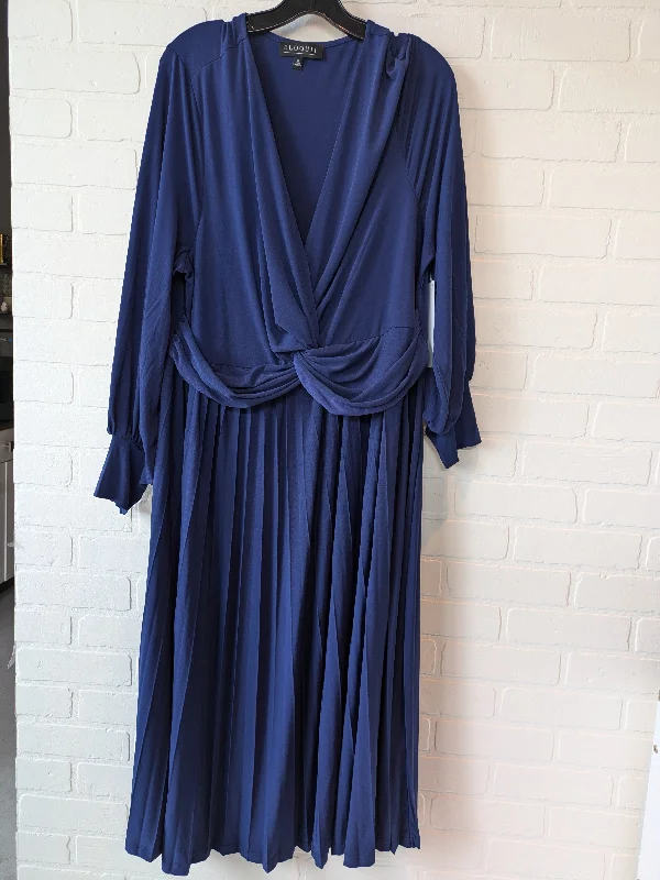 Dress Casual Maxi By Eloquii In Blue, Size: 3x