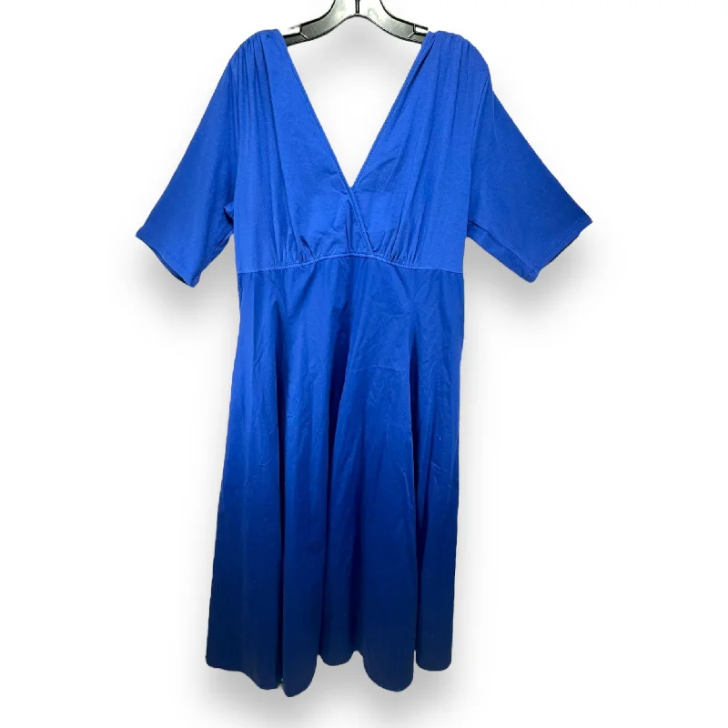 Dress Casual Maxi By Eshakti In Blue, Size: 1x