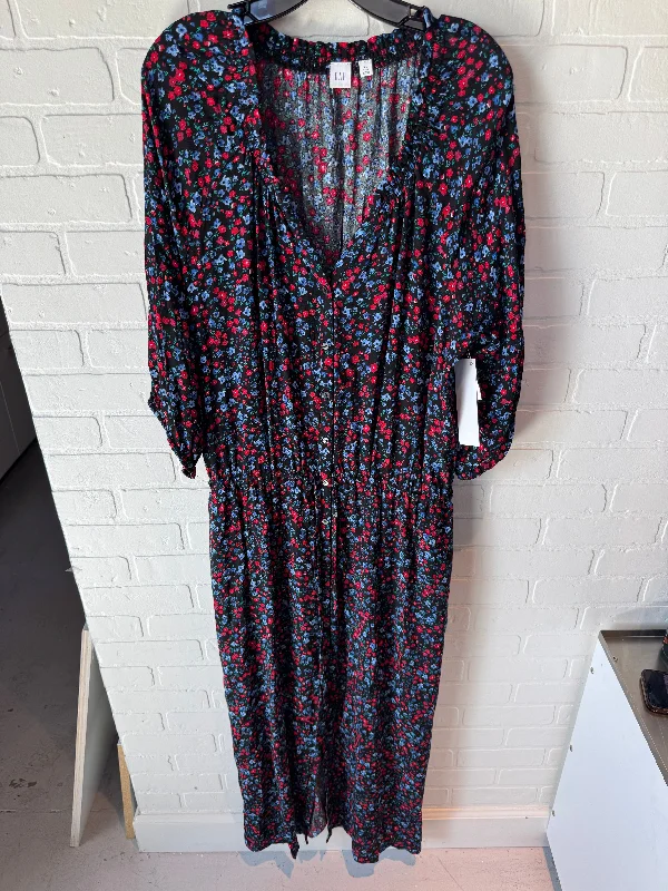 Dress Casual Maxi By Gap In Black & Blue, Size: Xl