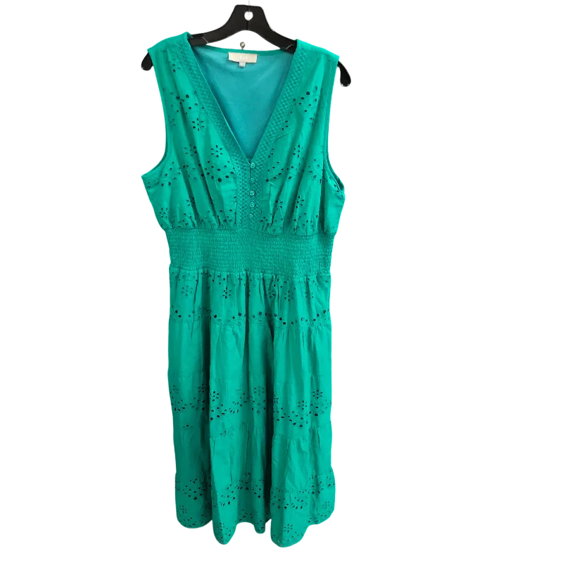 Dress Casual Maxi By  J.gee In Green, Size: Xl