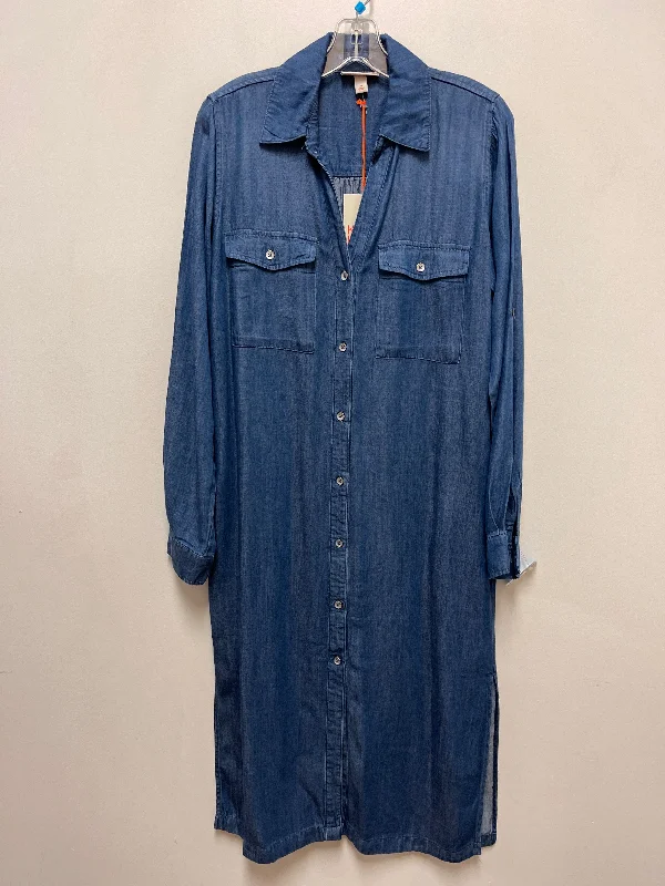 Dress Casual Maxi By Knox Rose In Blue Denim, Size: M