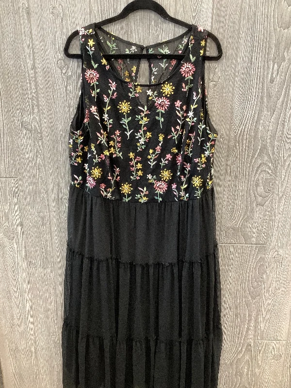 Dress Casual Maxi By Lane Bryant In Black, Size: 2x