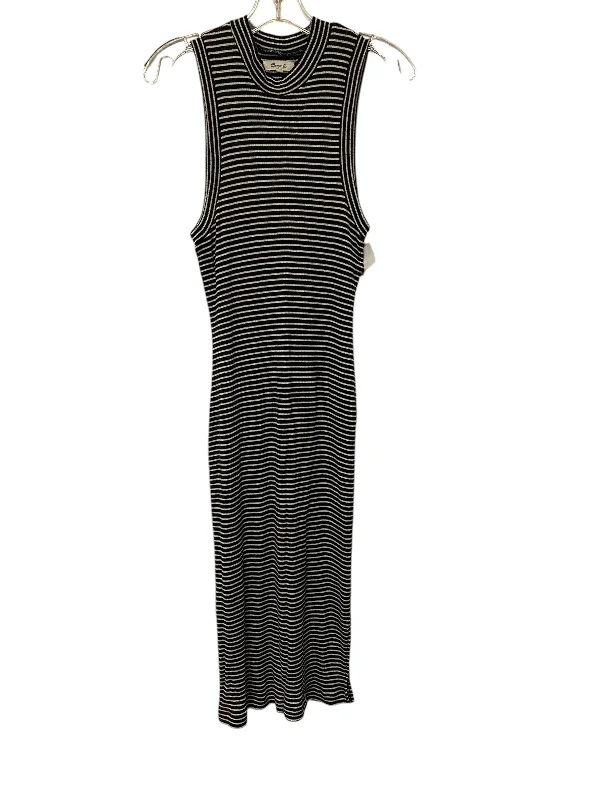 Dress Casual Maxi By Madewell In Black & White, Size: M