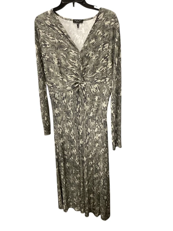 Dress Casual Maxi By Rag And Bone In Snakeskin Print, Size: L