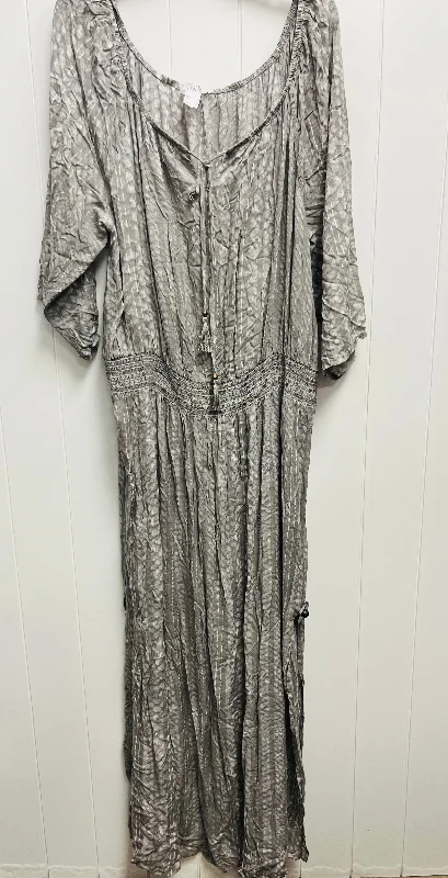 Dress Casual Maxi By Venus In Grey, Size: 1x