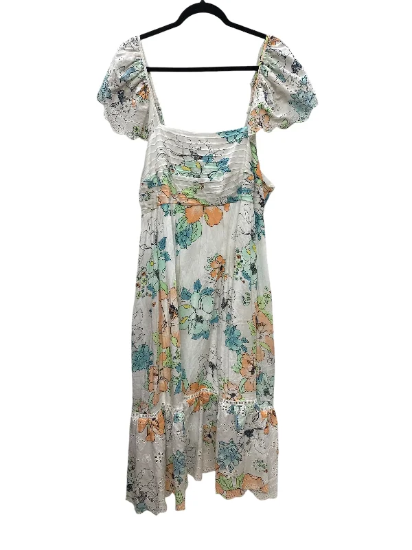 Dress Casual Maxi By Wonderly In Floral Print, Size: 2x