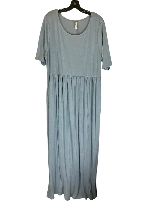 Dress Casual Maxi By Zenana Outfitters In Blue, Size: 3x