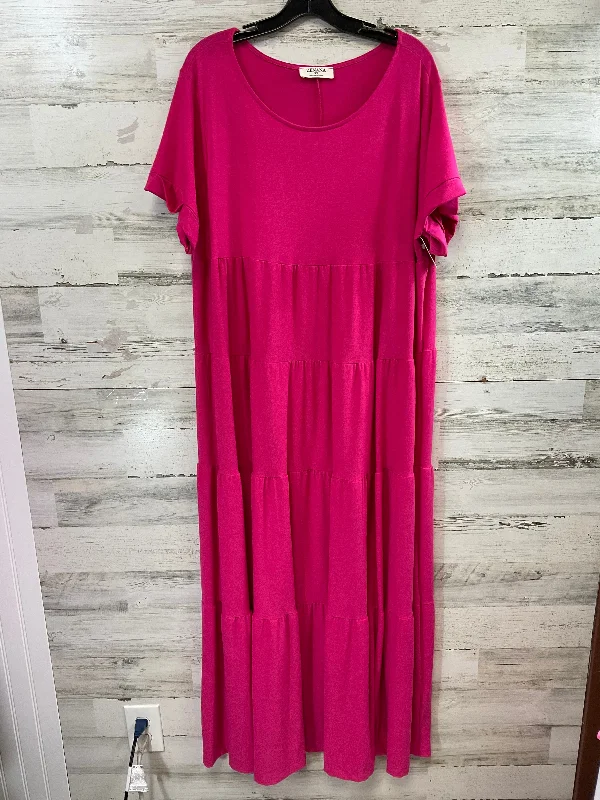 Dress Casual Maxi By Zenana Outfitters In Pink, Size: 3x