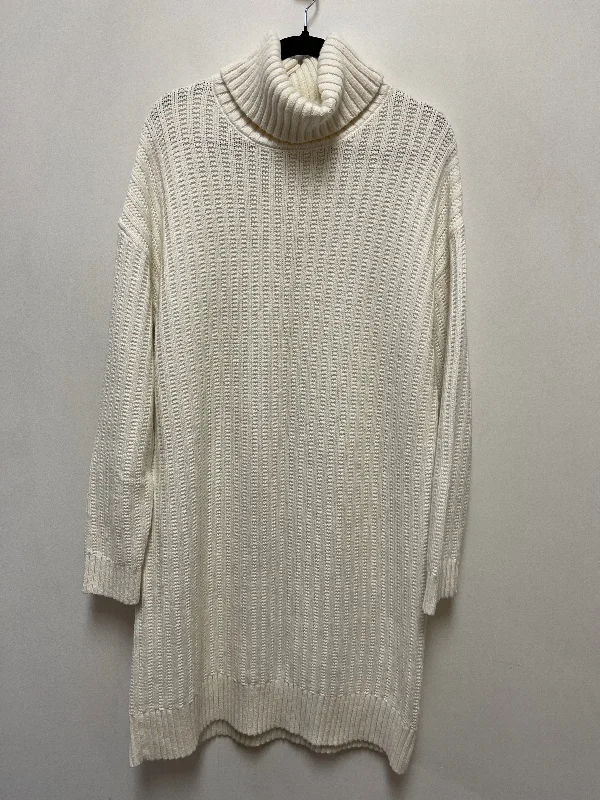 Dress Casual Midi By Banana Republic In Cream, Size: Xl