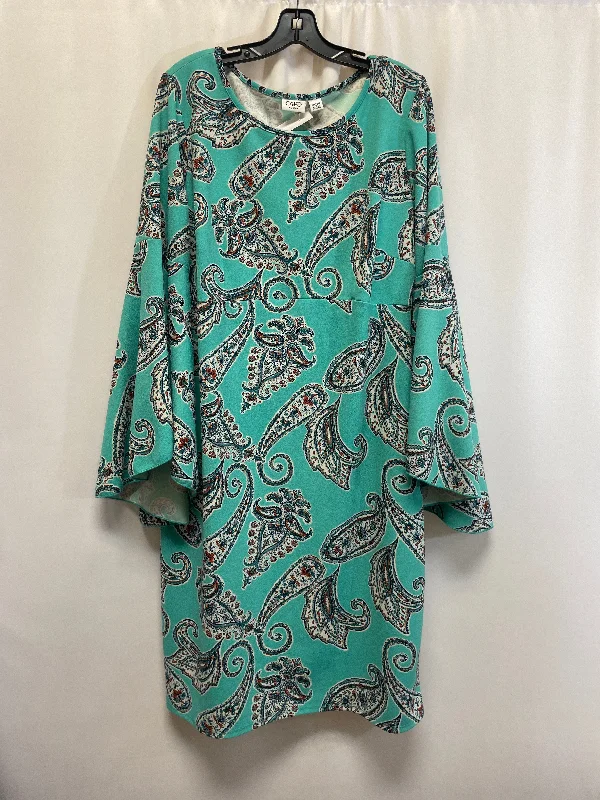 Dress Casual Midi By Cato In Green, Size: 1x