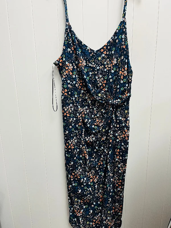 Dress Casual Midi By Clothes Mentor In Blue, Size: 2x