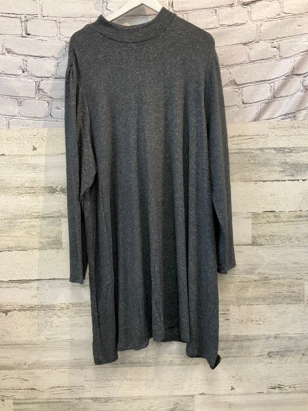 Dress Casual Midi By Falls Creek In Grey, Size: 3x