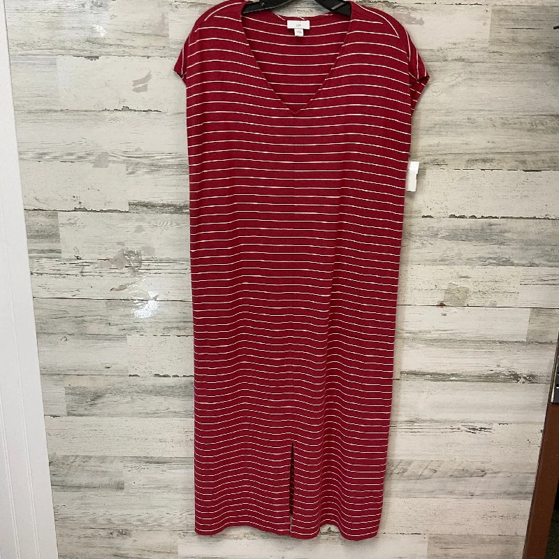 Dress Casual Midi By J. Jill In Red, Size: S