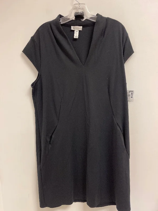 Dress Casual Midi By Neiman Marcus In Black, Size: Xl