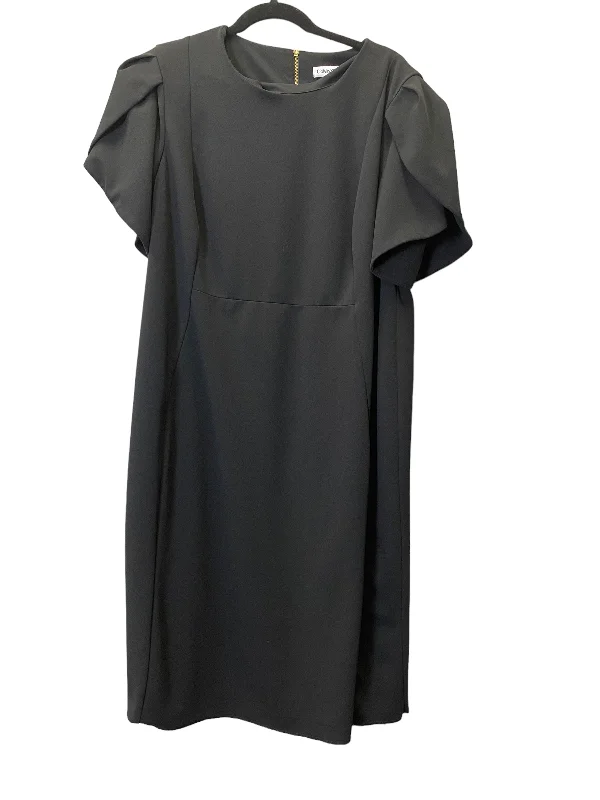 Dress Party Midi By Calvin Klein In Black, Size: 3x