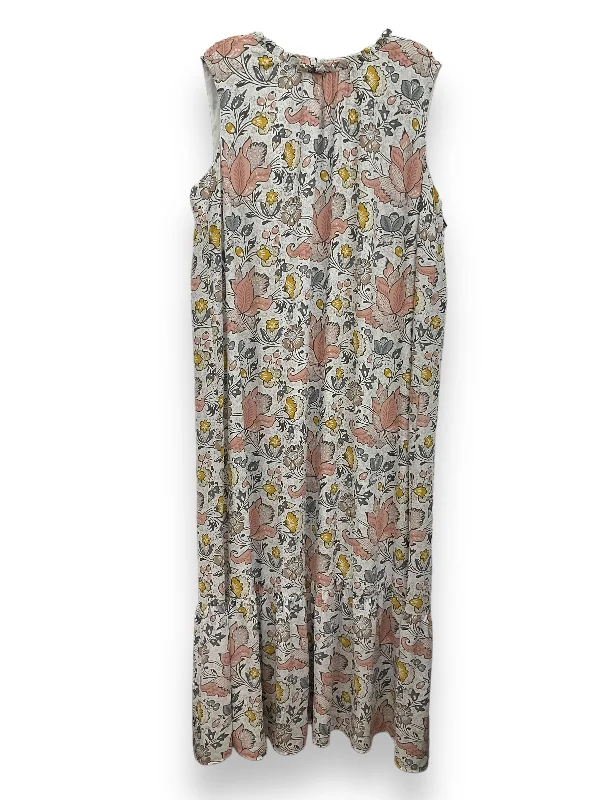 Floral Print Dress Casual Maxi Loft, Size 3x