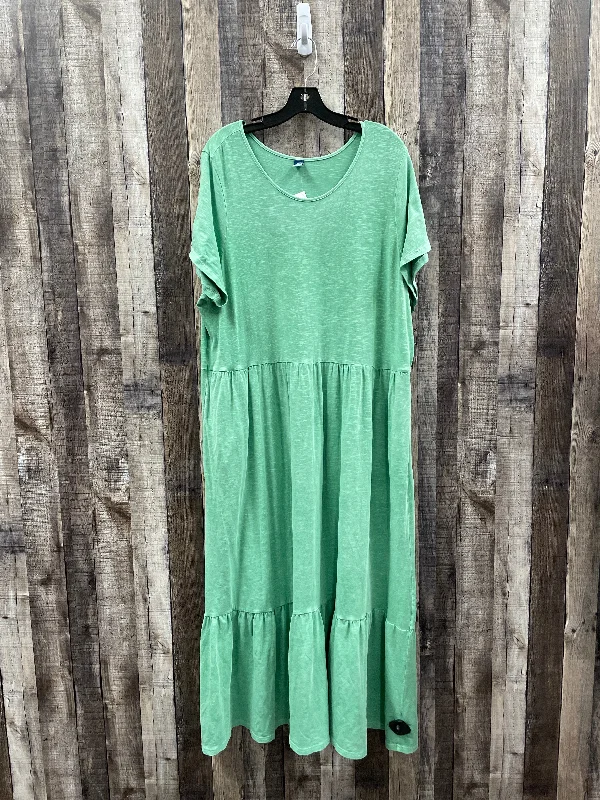 Green Dress Casual Maxi Old Navy, Size 2x