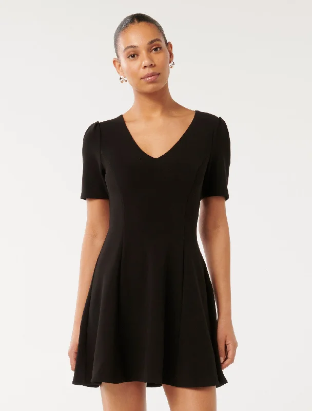 Kelsey V Neck Workwear Mini Dress