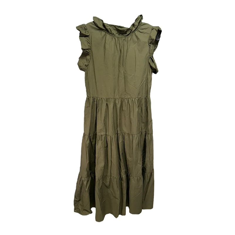 Tiered Ruffle Dress Casual Maxi By Chepè In Green, Size: M